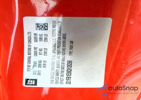 2012 Chevrolet Camaro Lt z USA, uszkodzony, nr VIN 2G1FB1E36C9126296